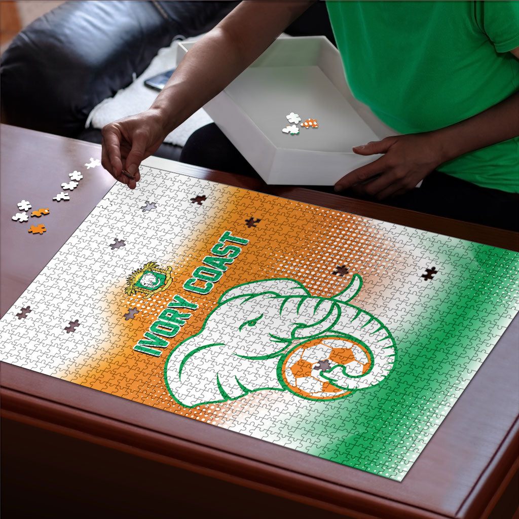 Ivory Coast Football Puzzle Proud Elephant Fan Edition