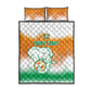 Ivory Coast Football Quilt Bed Set Proud Elephant Fan Edition