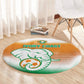 Ivory Coast Football Round Carpet Proud Elephant Fan Edition