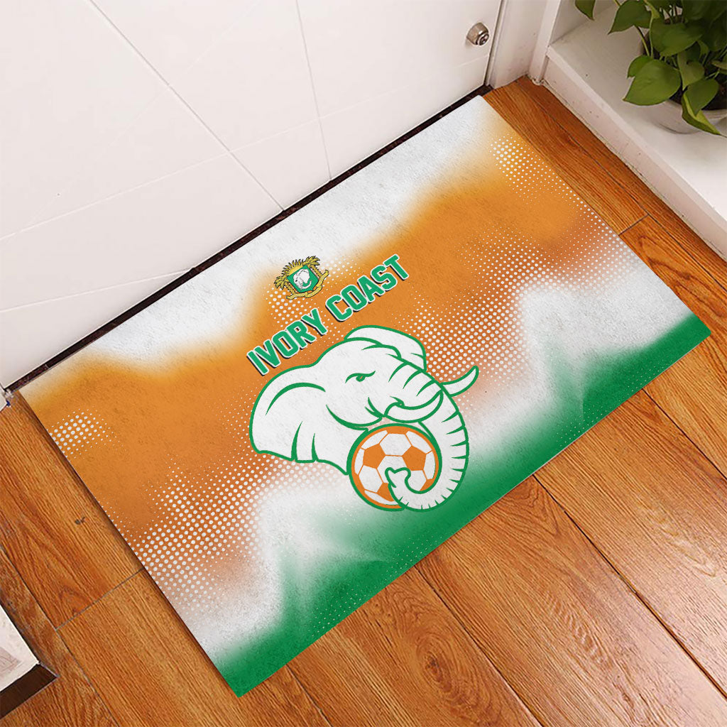 Ivory Coast Football Rubber Doormat Proud Elephant Fan Edition