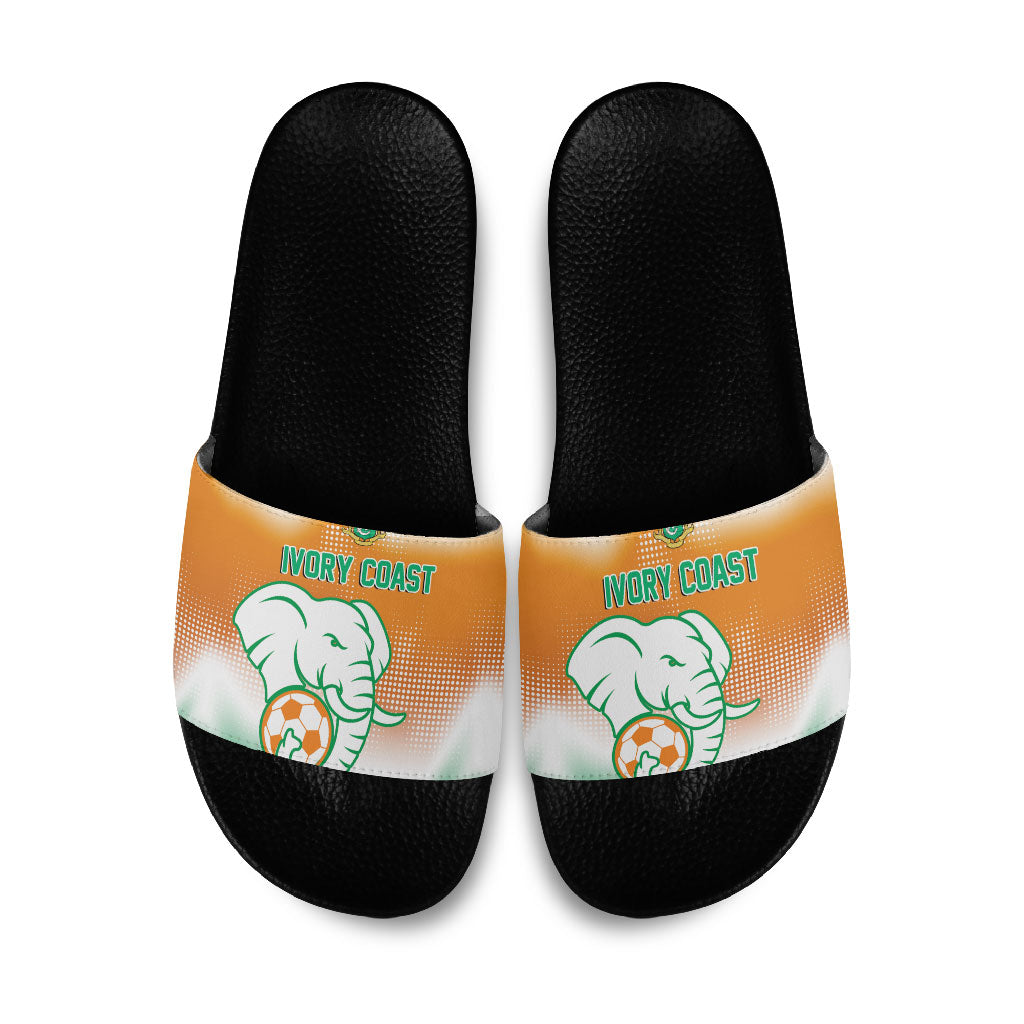 Ivory Coast Football Slide Sandals Proud Elephant Fan Edition