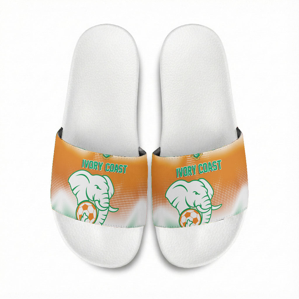 Ivory Coast Football Slide Sandals Proud Elephant Fan Edition