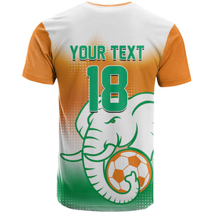 Custom Ivory Coast Football T shirt Proud Elephant Fan Edition