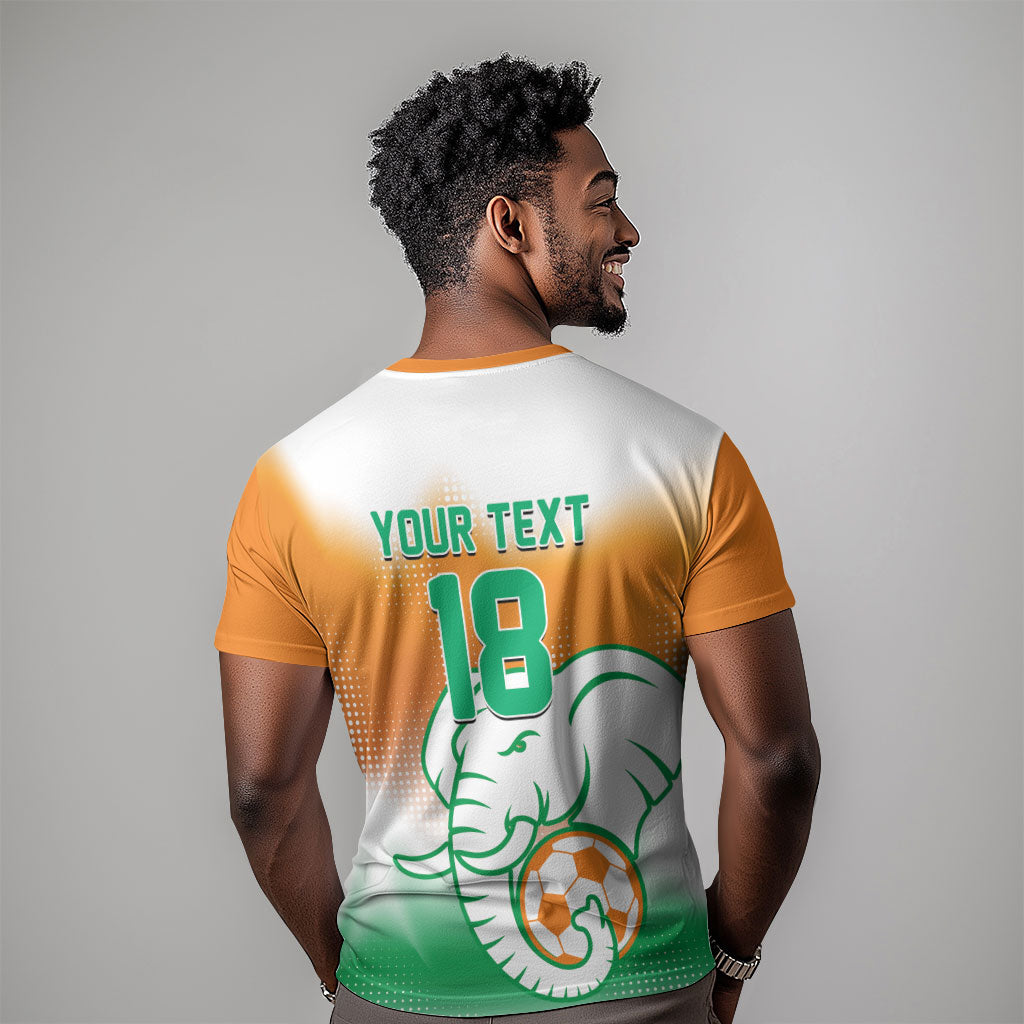 Custom Ivory Coast Football T shirt Proud Elephant Fan Edition