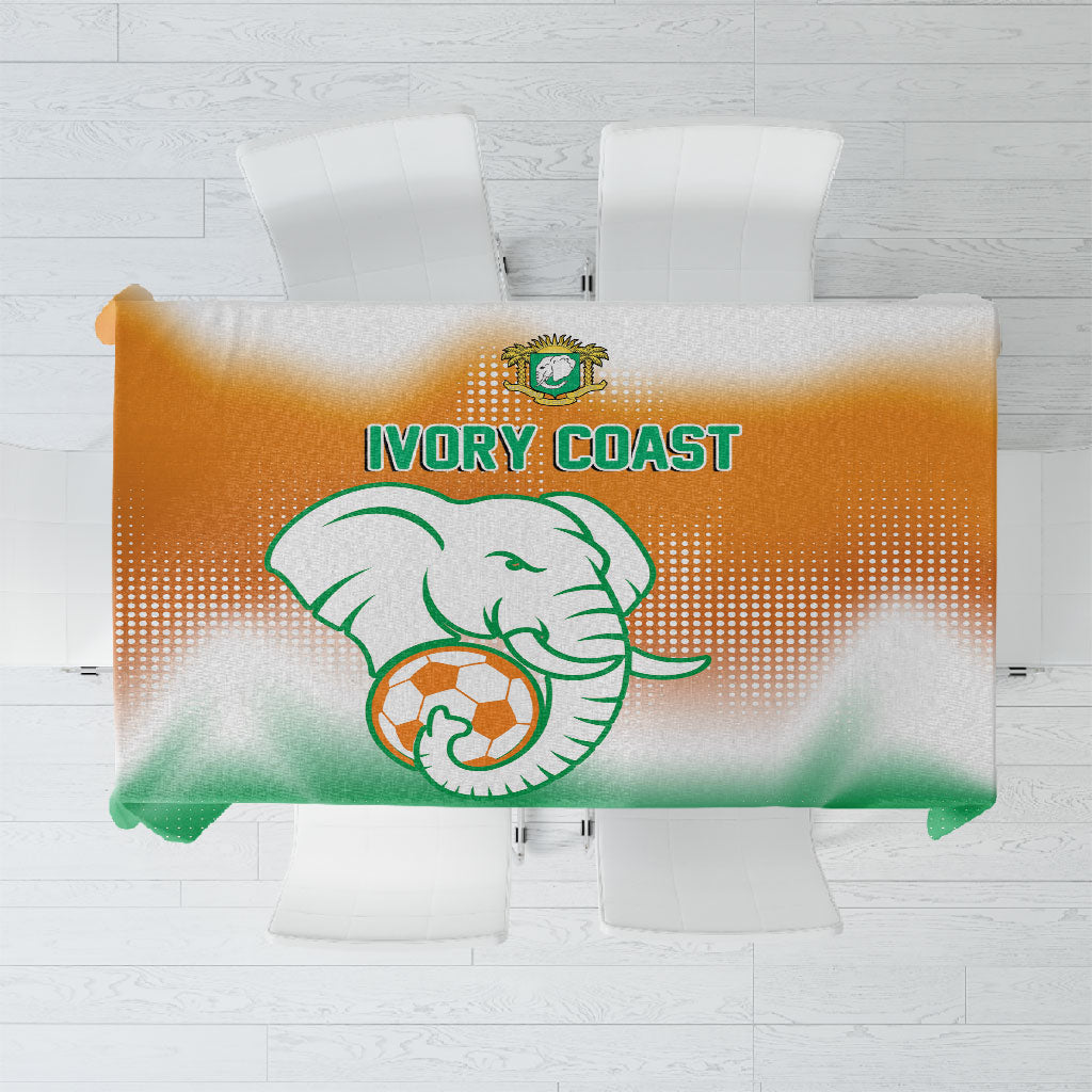 Ivory Coast Football Tablecloth Proud Elephant Fan Edition