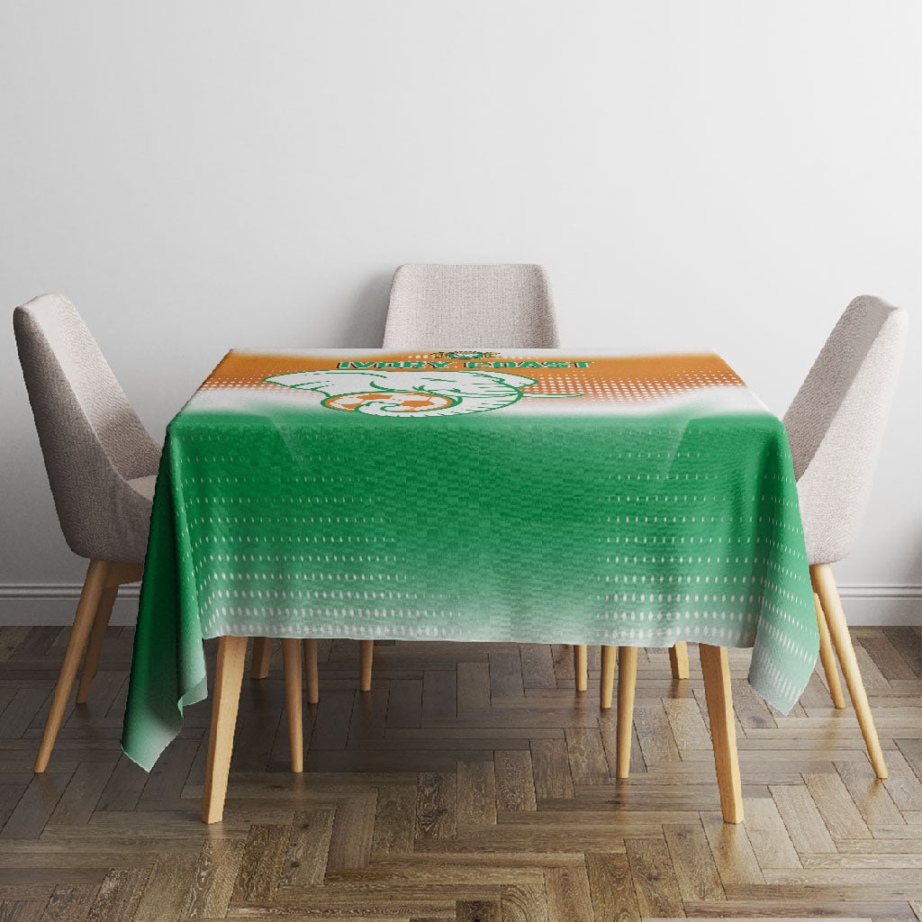 Ivory Coast Football Tablecloth Proud Elephant Fan Edition