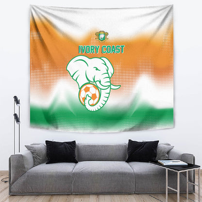 Ivory Coast Football Tapestry Proud Elephant Fan Edition