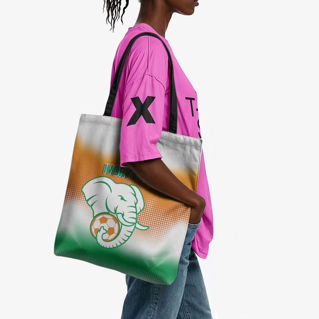 Ivory Coast Football Tote Bag Proud Elephant Fan Edition