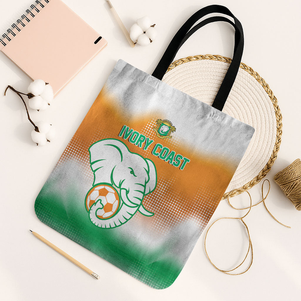 Ivory Coast Football Tote Bag Proud Elephant Fan Edition