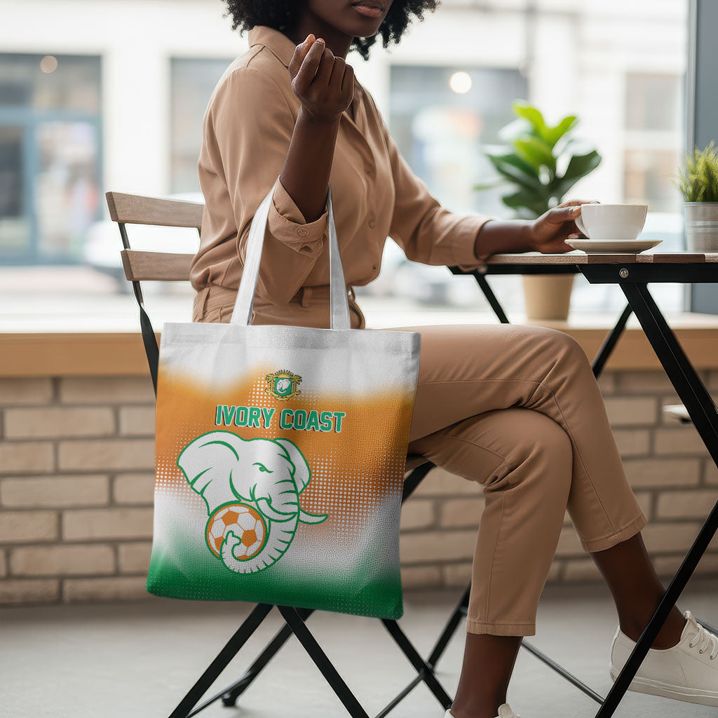 Ivory Coast Football Tote Bag Proud Elephant Fan Edition