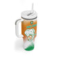 Custom Ivory Coast Football Tumbler With Handle Proud Elephant Fan Edition