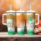 Custom Ivory Coast Football Tumbler With Handle Proud Elephant Fan Edition