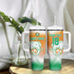 Custom Ivory Coast Football Tumbler With Handle Proud Elephant Fan Edition
