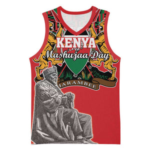 Personalized Afro Kenya Mashujaa Day Basketball Jersey Mzee Jomo Kenyatta With Coat Of Arms LT18