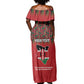 Personalized Afro Kenya Mashujaa Day Off Shoulder Maxi Dress Mzee Jomo Kenyatta With Coat Of Arms