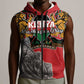 Personalized Afro Kenya Mashujaa Day Sleeveless Zip Hoodie Mzee Jomo Kenyatta With Coat Of Arms - African Pride