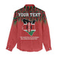 Personalized Afro Kenya Mashujaa Day Women Casual Shirt Mzee Jomo Kenyatta With Coat Of Arms LT18