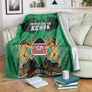 Afro Kenya National Heroes Day Blanket Mashujaa With Lion Head And Coat Of Arms