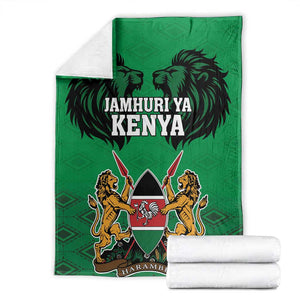 Afro Kenya National Heroes Day Blanket Mashujaa With Lion Head And Coat Of Arms