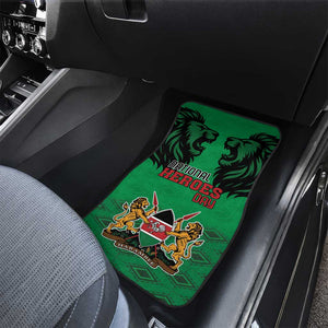 Afro Kenya National Heroes Day Car Mats Mashujaa With Lion Head And Coat Of Arms