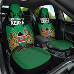 Afro Kenya National Heroes Day Car Seat Cover Mashujaa With Lion Head And Coat Of Arms