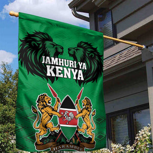 Afro Kenya National Heroes Day Garden Flag Mashujaa With Lion Head And Coat Of Arms