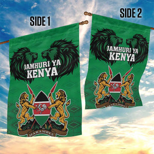 Afro Kenya National Heroes Day Garden Flag Mashujaa With Lion Head And Coat Of Arms