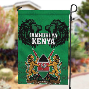 Afro Kenya National Heroes Day Garden Flag Mashujaa With Lion Head And Coat Of Arms