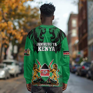 Afro Kenya National Heroes Day Long Sleeve Shirt Mashujaa With Lion Head And Coat Of Arms LT18