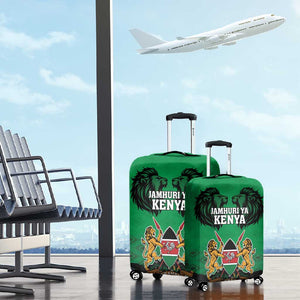 Afro Kenya National Heroes Day Luggage Cover Mashujaa With Lion Head And Coat Of Arms