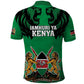 Afro Kenya National Heroes Day Polo Shirt Mashujaa With Lion Head And Coat Of Arms