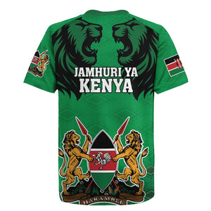 Afro Kenya National Heroes Day Rugby Jersey Mashujaa With Lion Head And Coat Of Arms