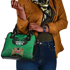 Afro Kenya National Heroes Day Shoulder Handbag Mashujaa With Lion Head And Coat Of Arms