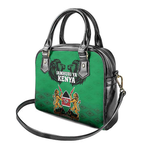 Afro Kenya National Heroes Day Shoulder Handbag Mashujaa With Lion Head And Coat Of Arms