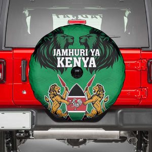 Afro Kenya National Heroes Day Spare Tire Cover Mashujaa With Lion Head And Coat Of Arms