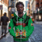 Afro Kenya National Heroes Day Zip Hoodie Mashujaa With Lion Head And Coat Of Arms