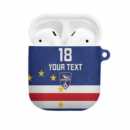 Cape Verde Football Go Champion Custom AirPods Case Sporty Style