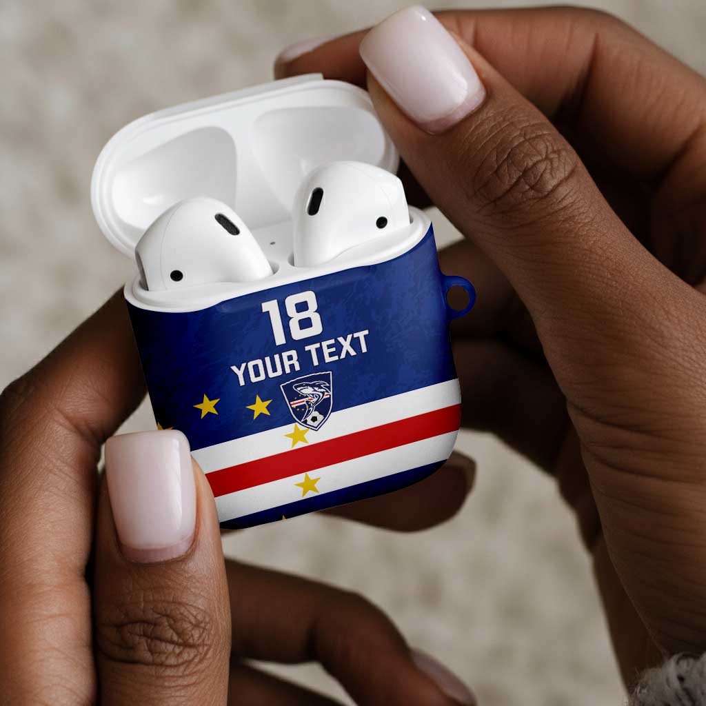 Cape Verde Football Go Champion Custom AirPods Case Sporty Style