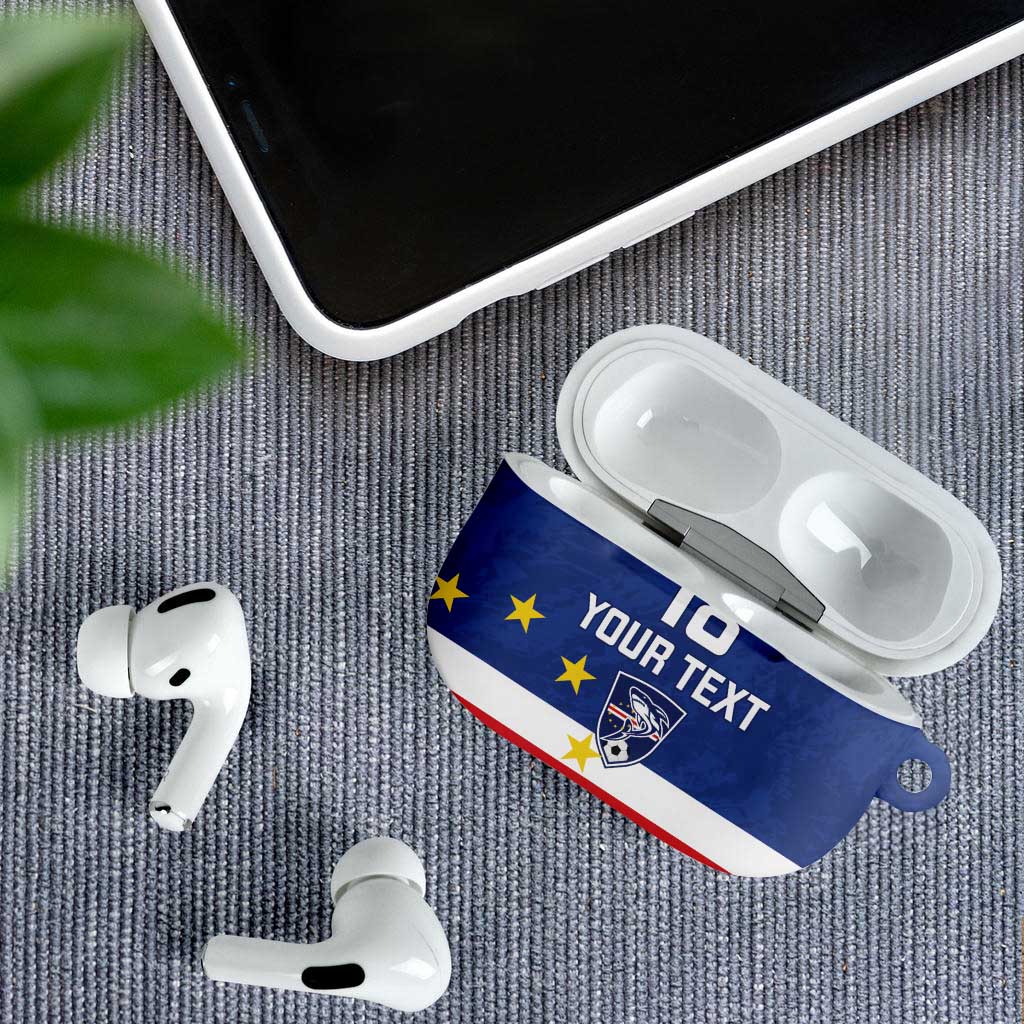 Cape Verde Football Go Champion Custom AirPods Case Sporty Style