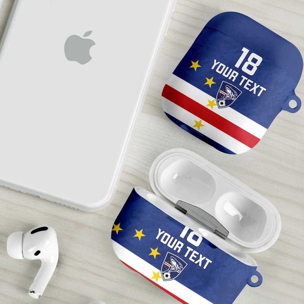 Cape Verde Football Go Champion Custom AirPods Case Sporty Style