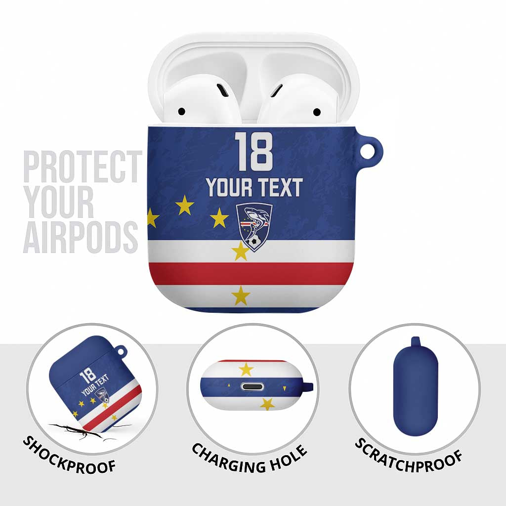 Cape Verde Football Go Champion Custom AirPods Case Sporty Style