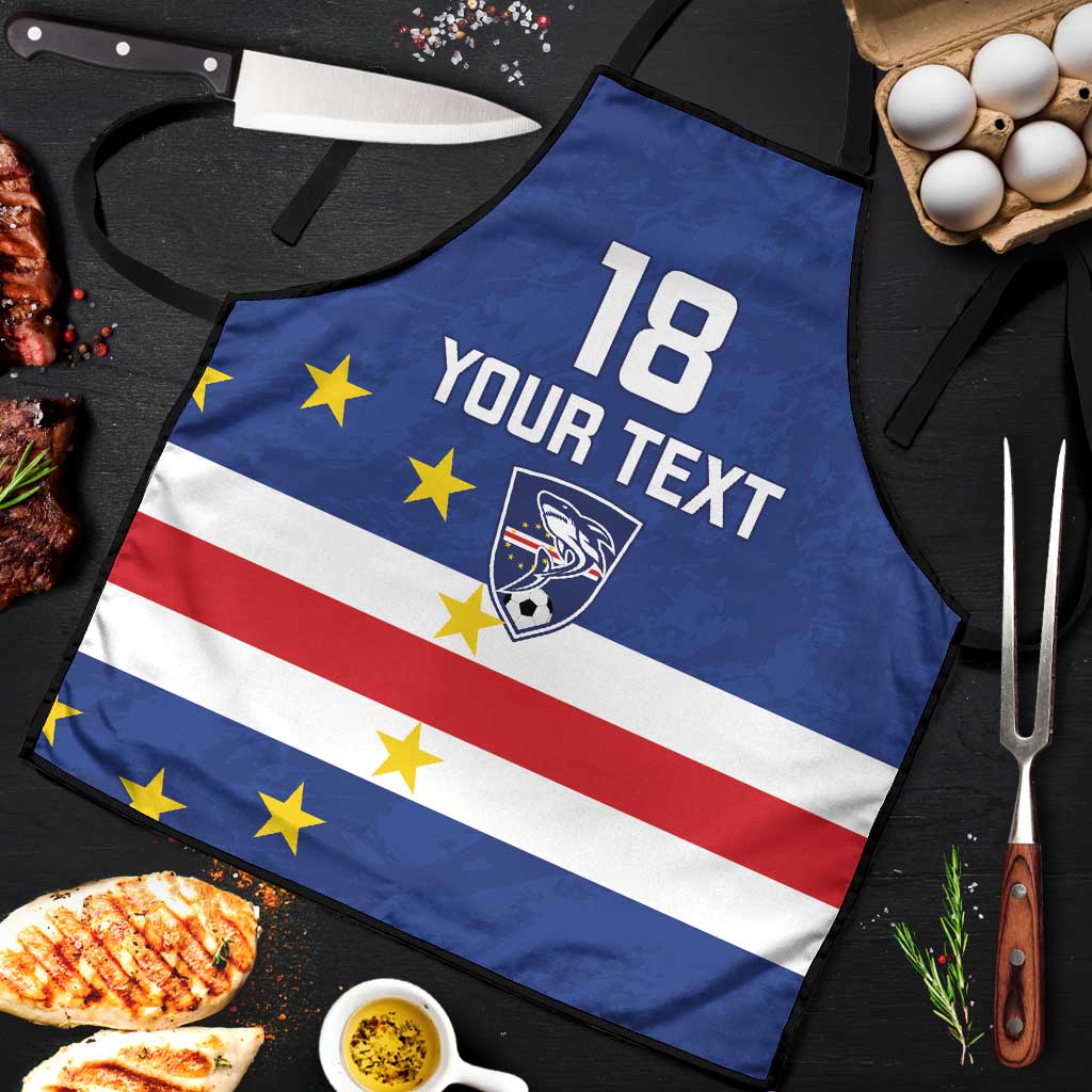 Cape Verde Football Go Champion Custom Apron Sporty Style