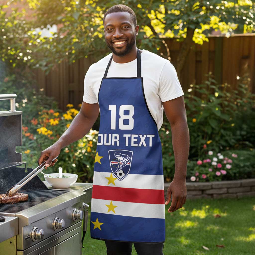 Cape Verde Football Go Champion Custom Apron Sporty Style