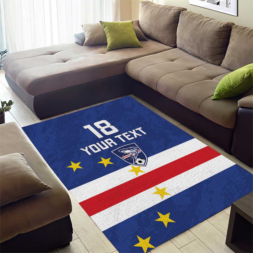 Cape Verde Football Go Champion Custom Area Rug Sporty Style - African Pride