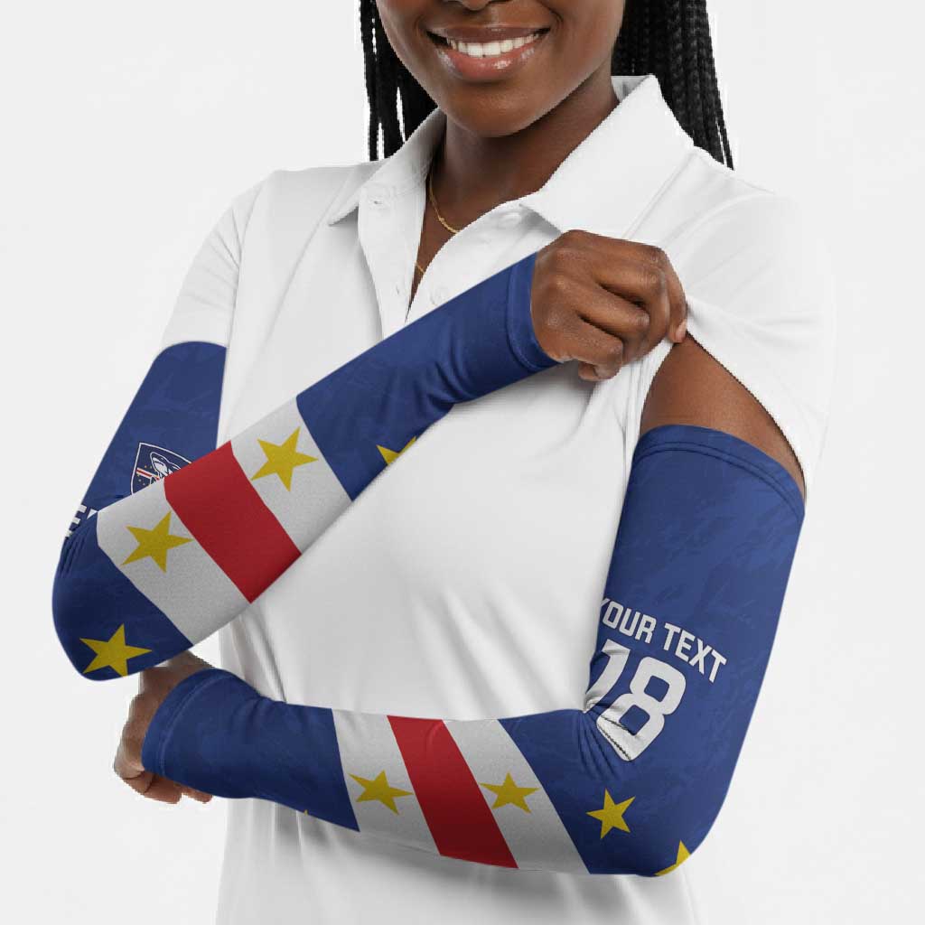 Cape Verde Football Go Champion Custom Arm Sleeves Sporty Style
