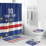 Cape Verde Football Go Champion Custom Bathroom Set Sporty Style