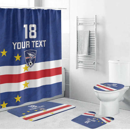 Cape Verde Football Go Champion Custom Bathroom Set Sporty Style