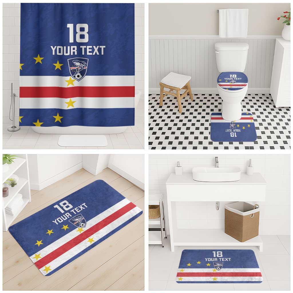 Cape Verde Football Go Champion Custom Bathroom Set Sporty Style