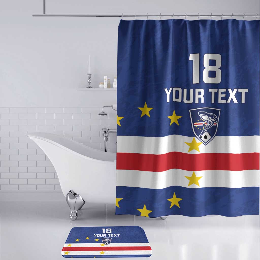 Cape Verde Football Go Champion Custom Bathroom Set Sporty Style
