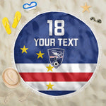 Cape Verde Football Go Champion Custom Beach Blanket Sporty Style - African Pride